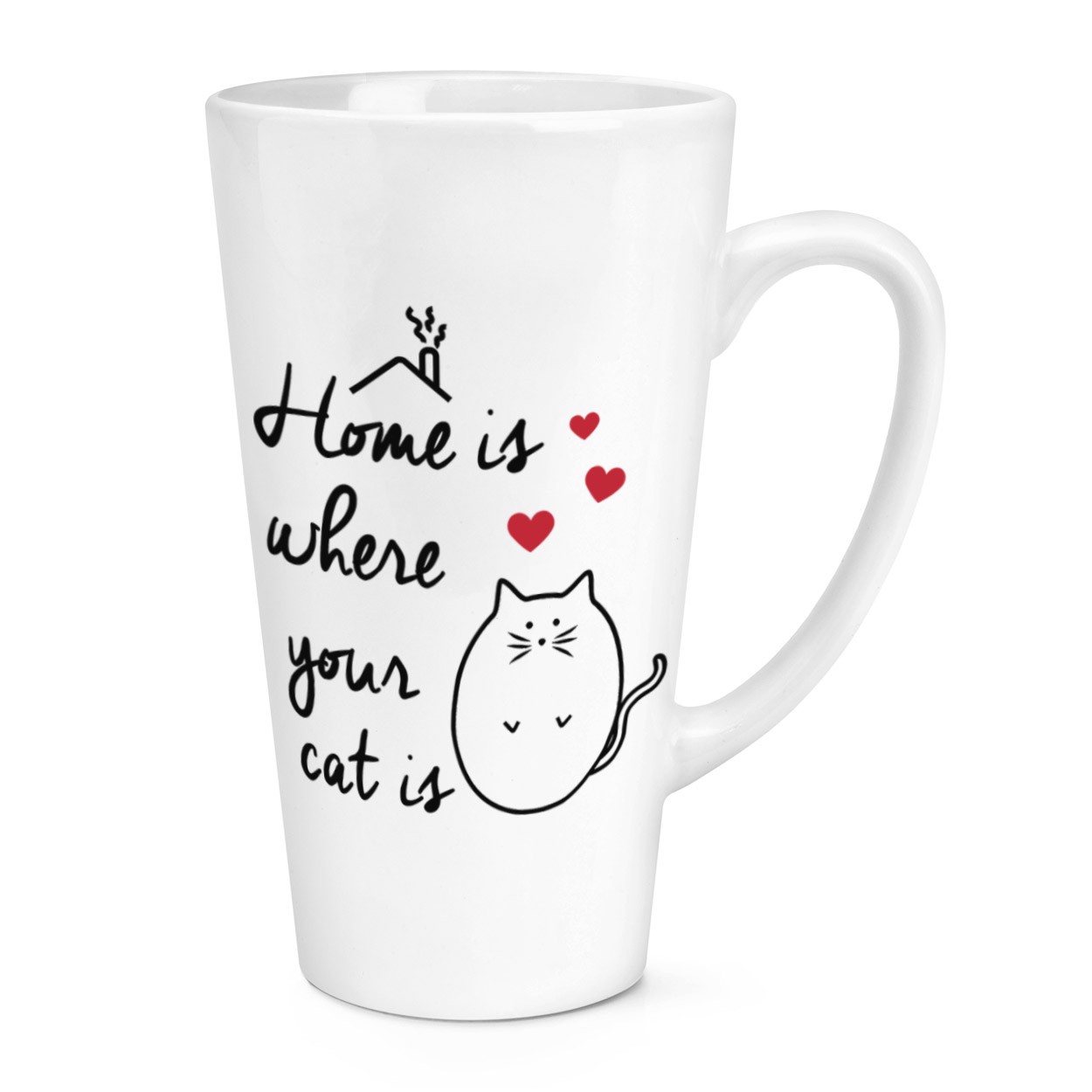 Home Is Where Your Cat Is 17oz Large Latte Mug Cup