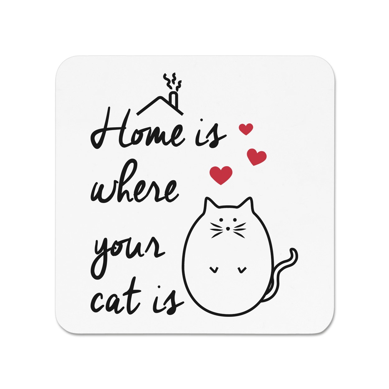 Home Is Where Your Cat Is Fridge Magnet