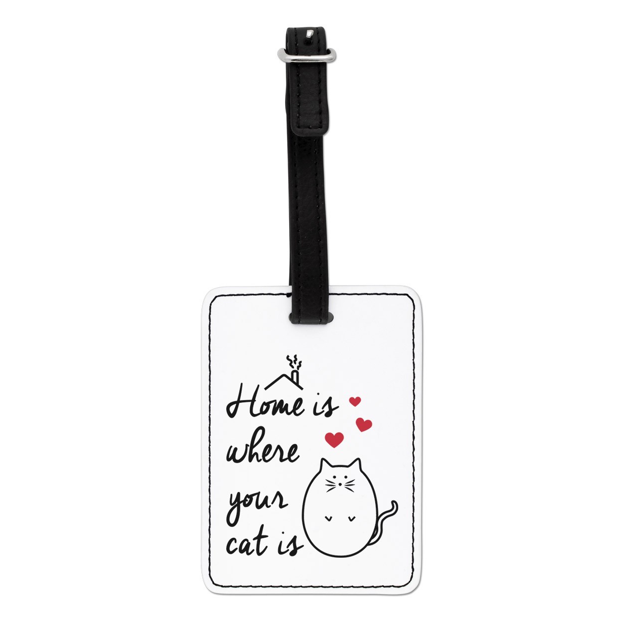 Home Is Where Your Cat Is Visual Luggage Tag