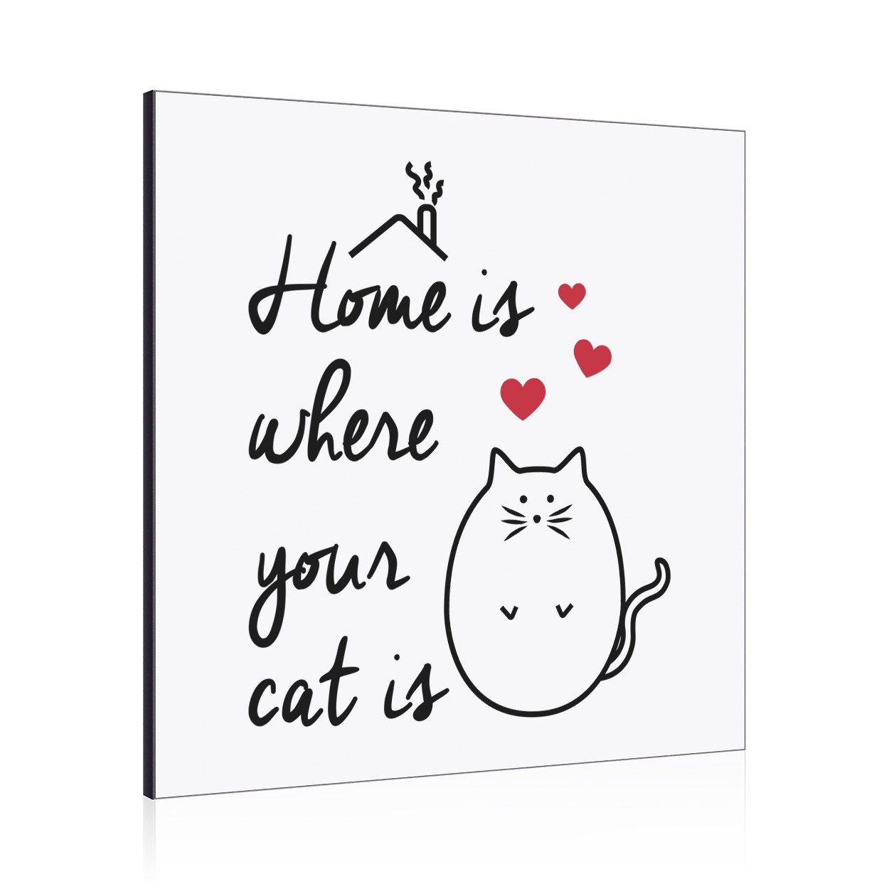 Home Is Where Your Cat Is Wall Art Panel