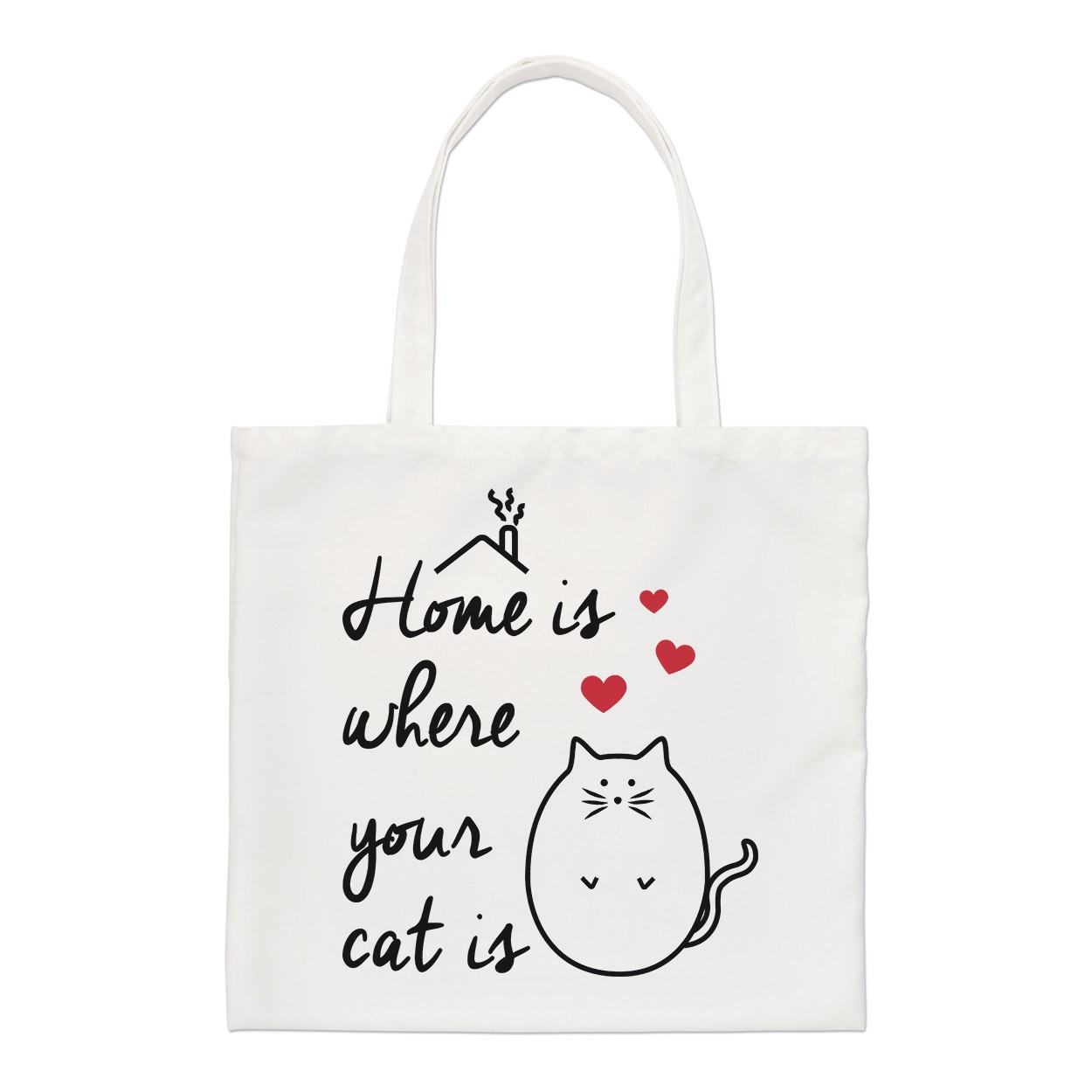 Home Is Where Your Cat Is Regular Tote Bag