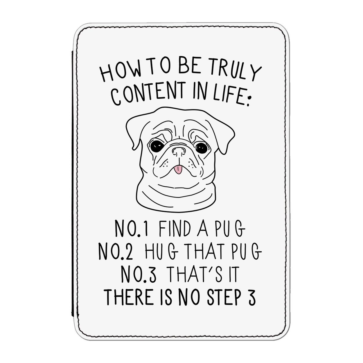 How To Be Truly Content In Life Pug Case Cover for iPad Mini 1 2 3