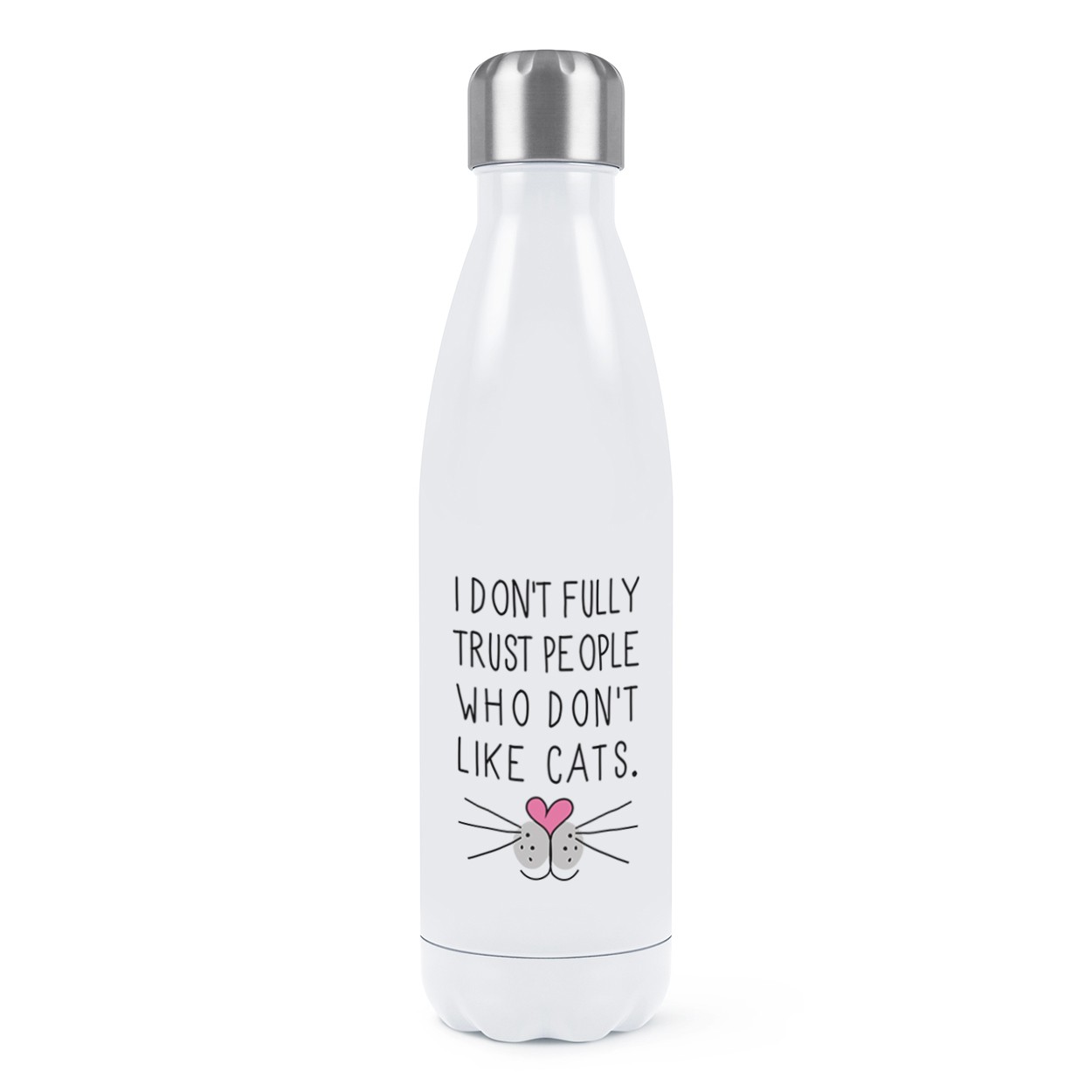 I Don't Fully Trust People Who Don't Like Cats Double Wall Water Bottle