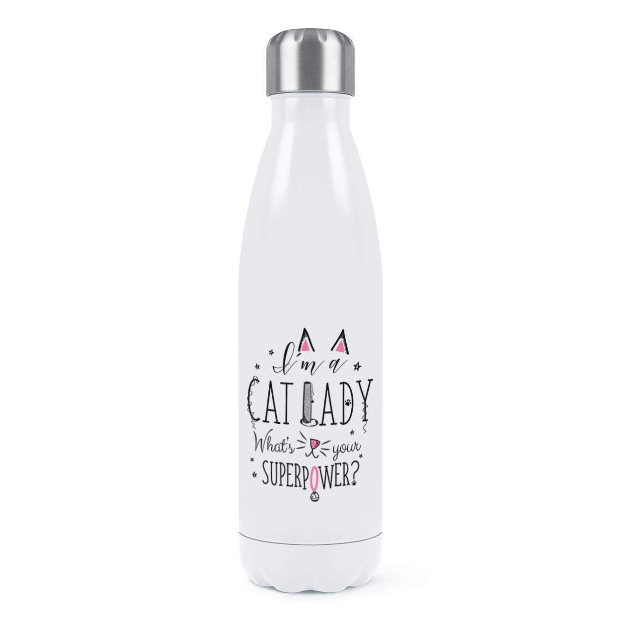I'm A Cat Lady What's Your Superpower Double Wall Water Bottle