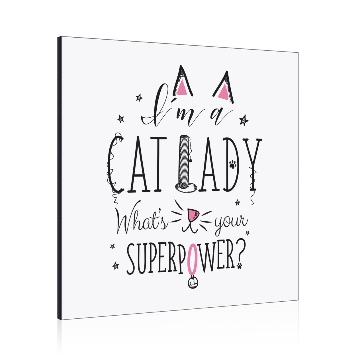 I'm A Cat Lady What's Your Superpower Wall Art Panel