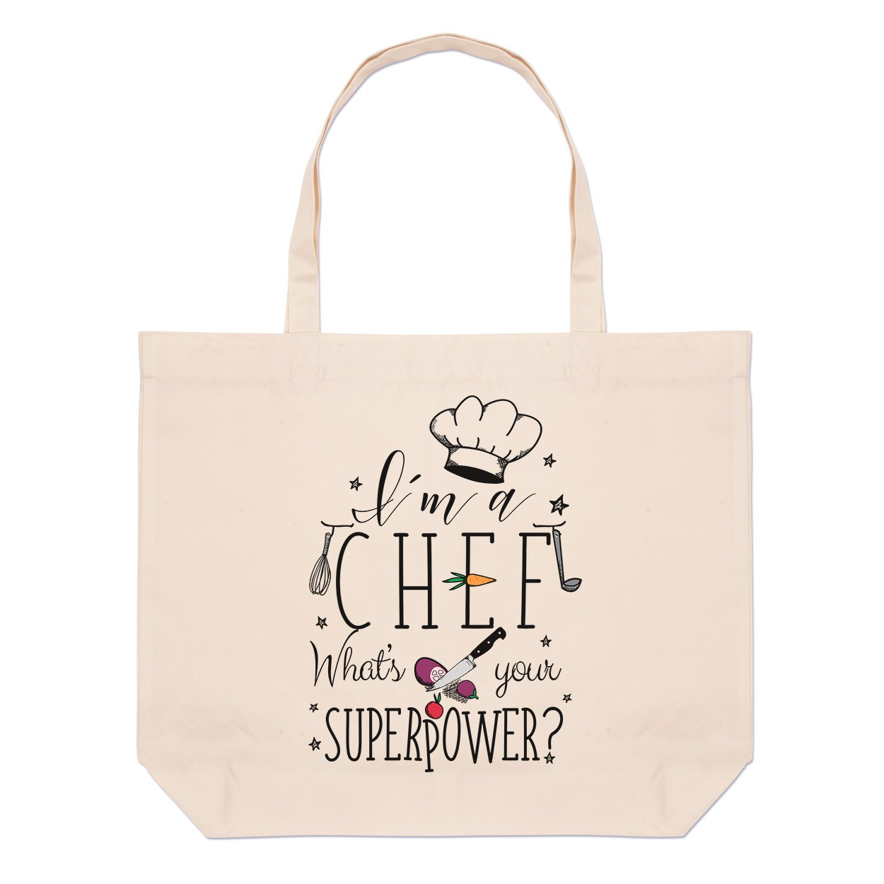 I'm A Chef What's Your Superpower Large Beach Tote Bag