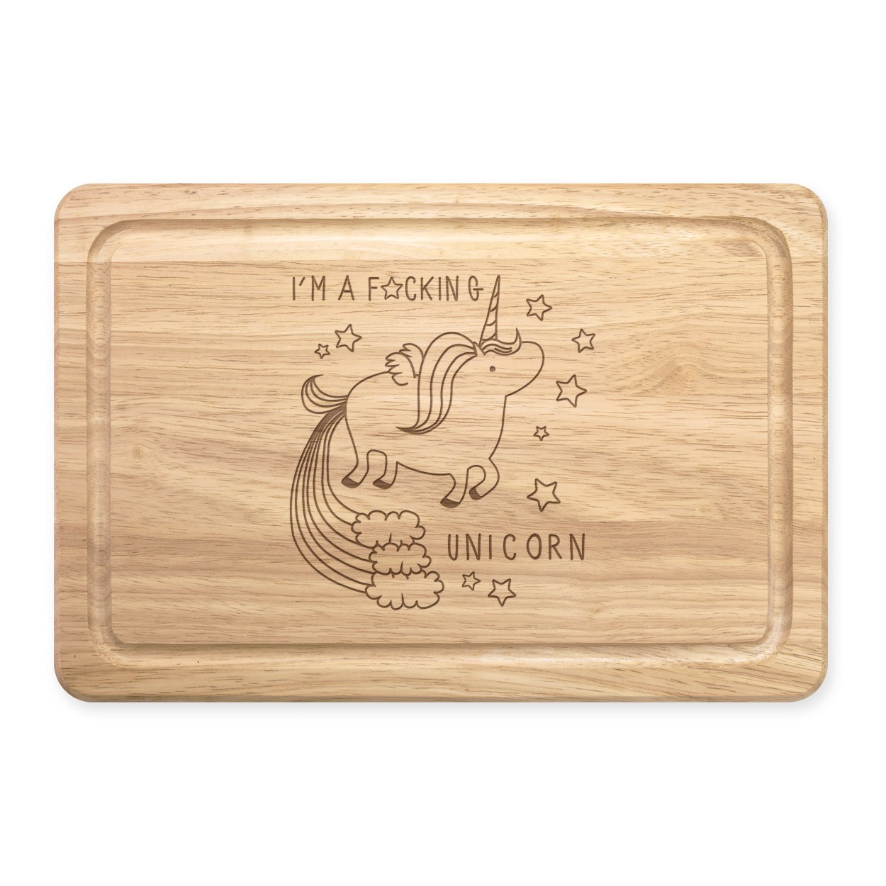 I'm A F-cking Unicorn Rectangular Wooden Chopping Board
