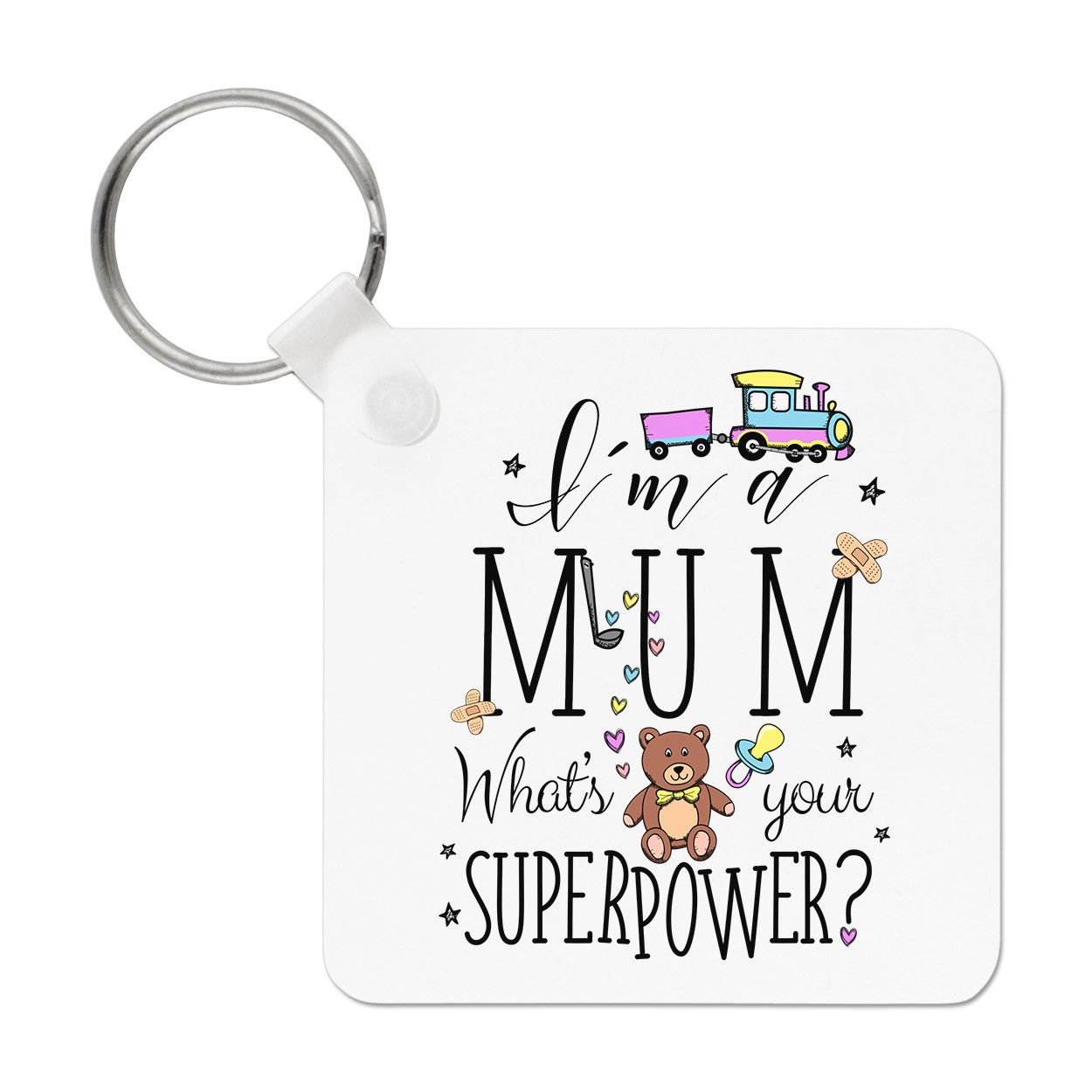 I'm A Mum What's Your Superpower Keyring Key Chain