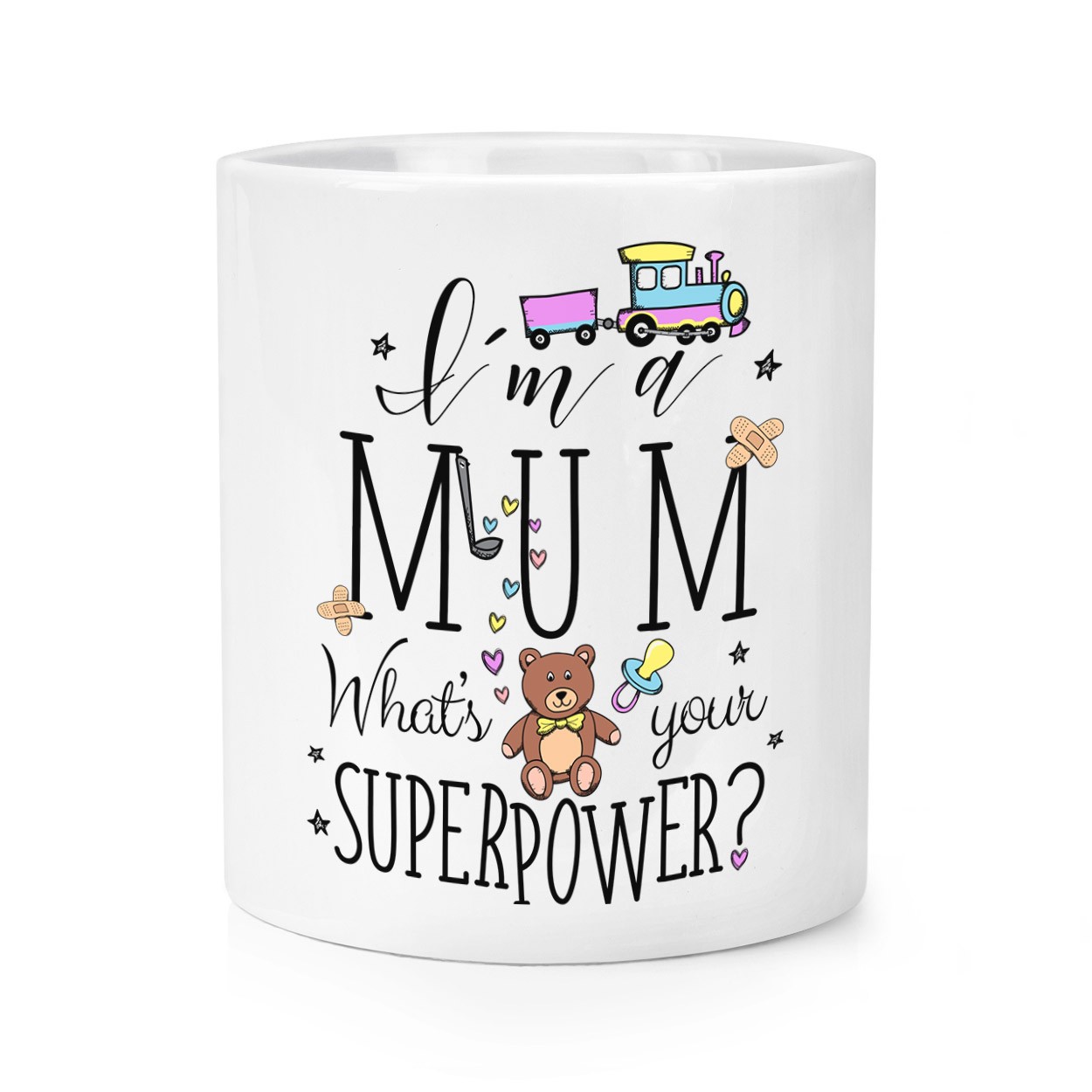 I'm A Mum What's Your Superpower Makeup Brush Pencil Pot