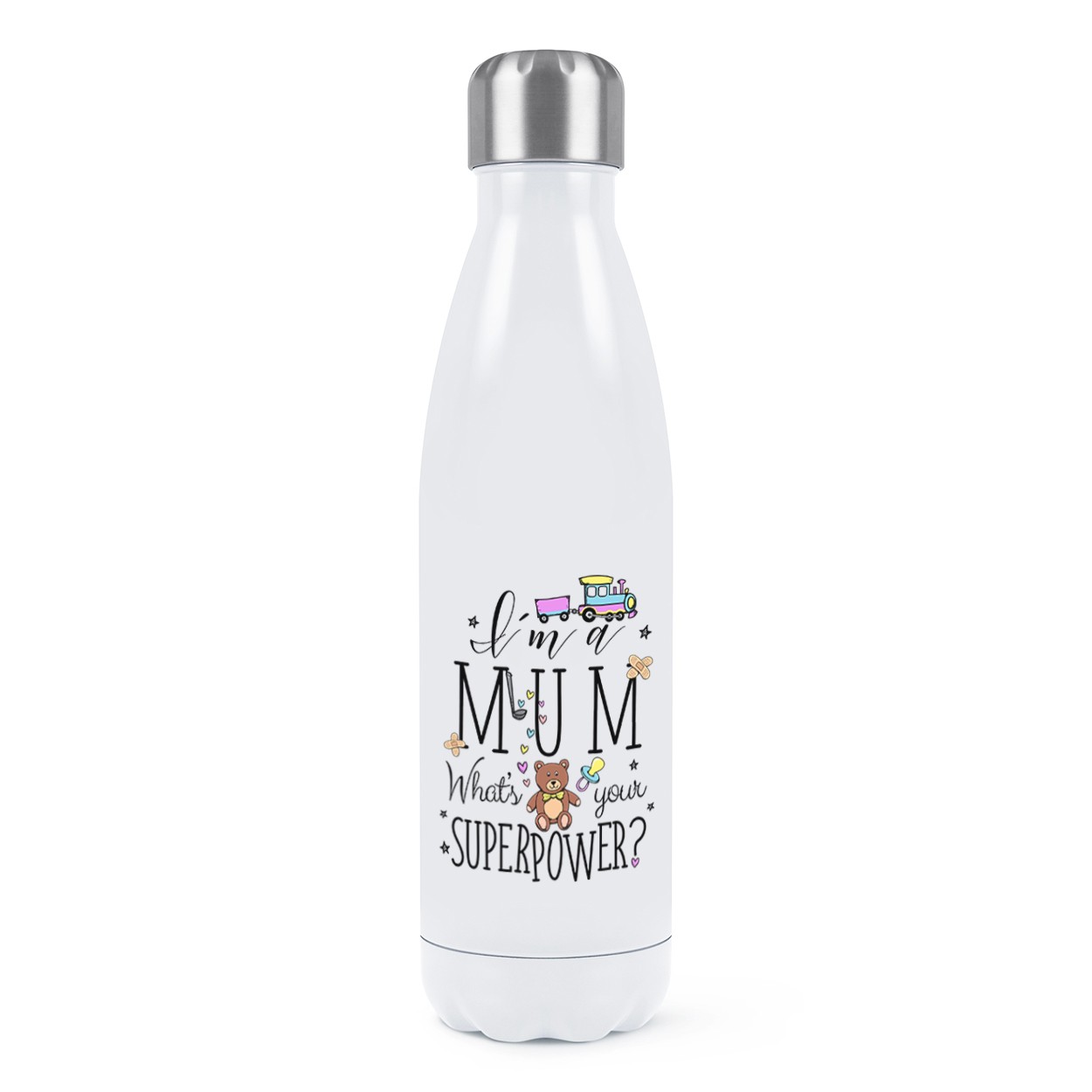 I'm A Mum What's Your Superpower Double Wall Water Bottle