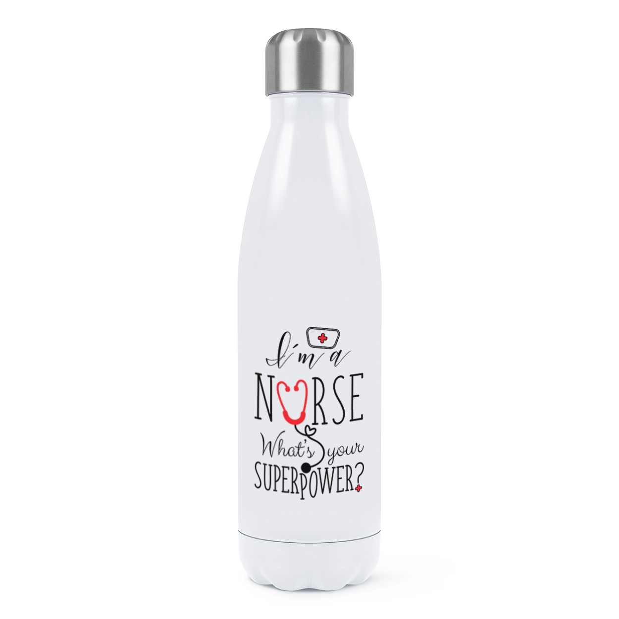 I'm A Nurse What's Your Superpower Double Wall Water Bottle