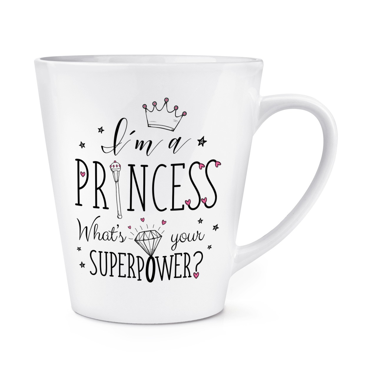 I'm A Princess What's Your Superpower 12oz Latte Mug Cup