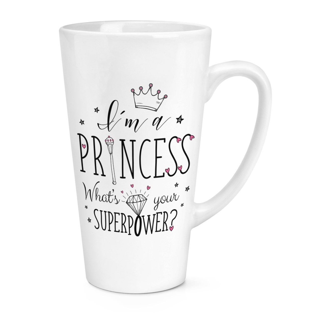 I'm A Princess What's Your Superpower 17oz Large Latte Mug Cup