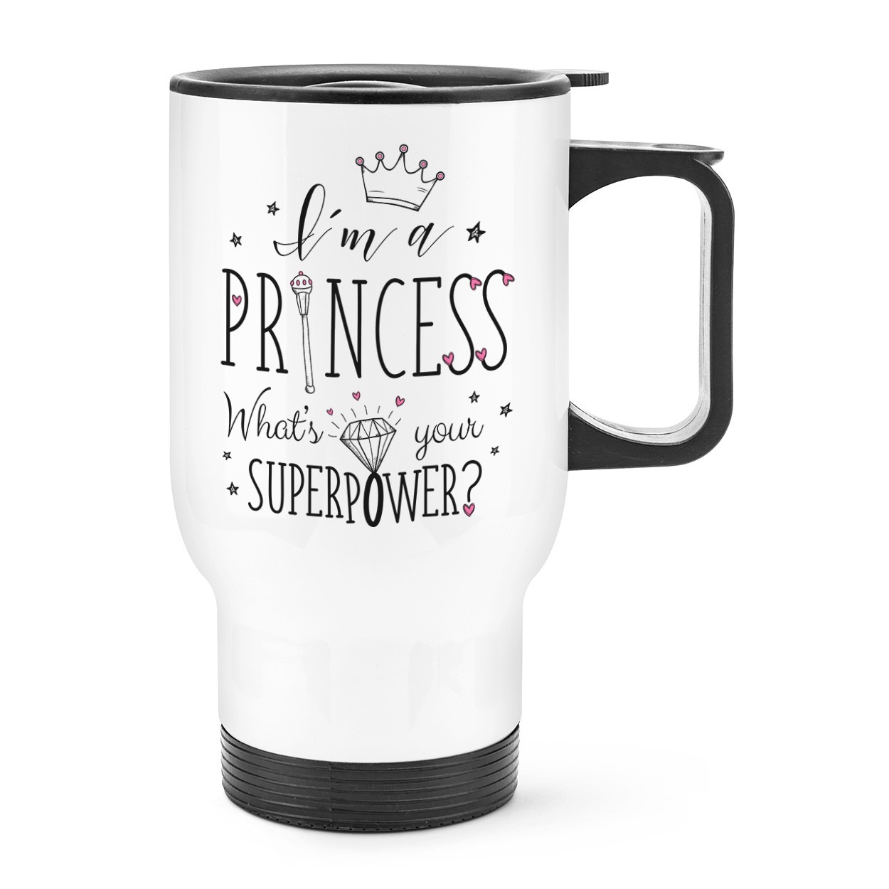 I'm A Princess What's Your Superpower Travel Mug Cup With Handle