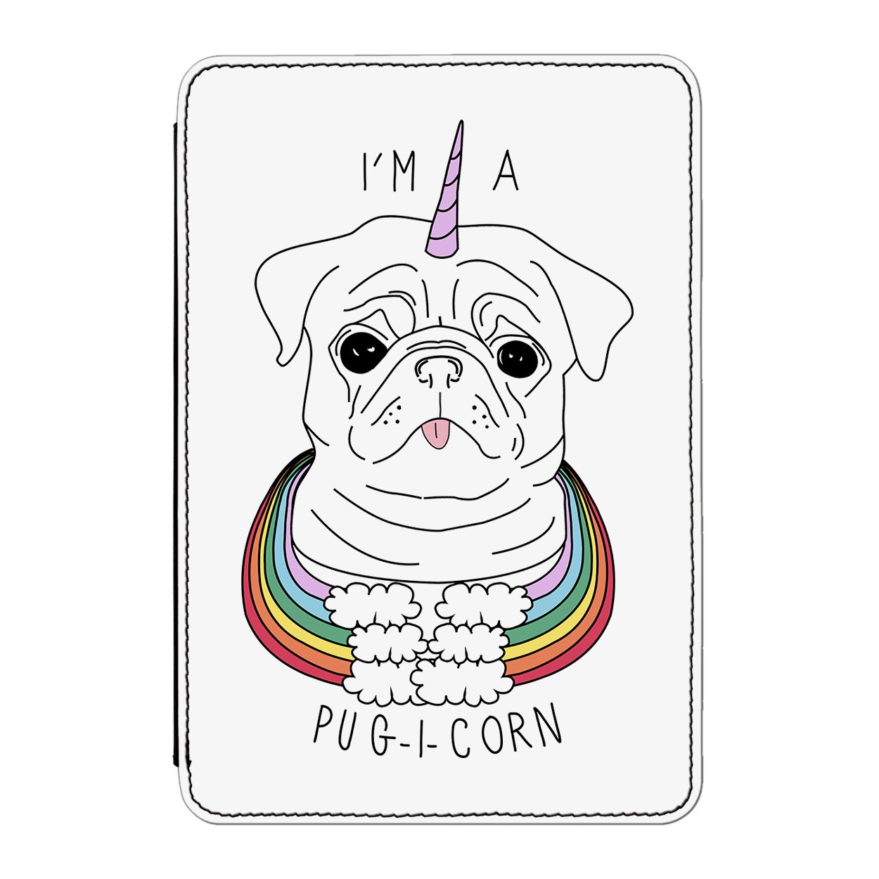 I'm A Pugicorn Rainbow Case Cover for iPad Mini 1 2 3