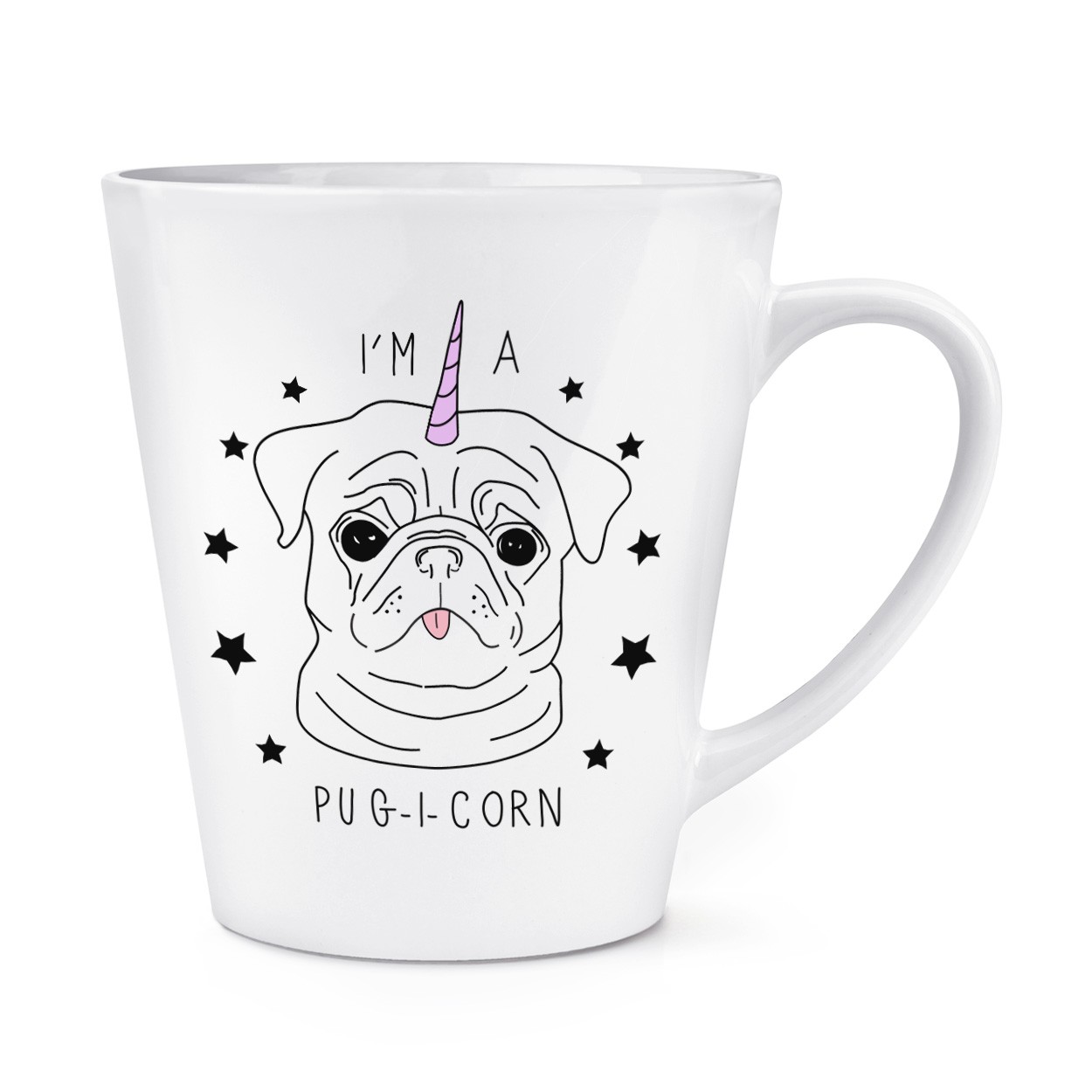 I'm A Pugicorn Stars 12oz Latte Mug Cup