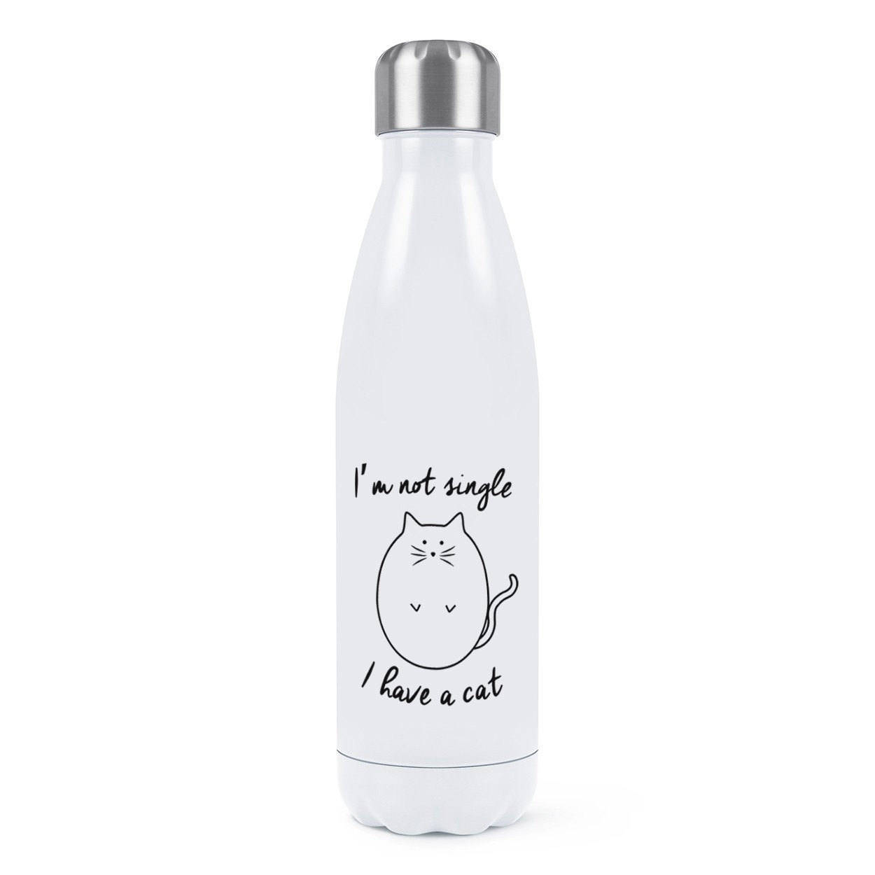 I'm Not Single I Have A Cat Double Wall Water Bottle