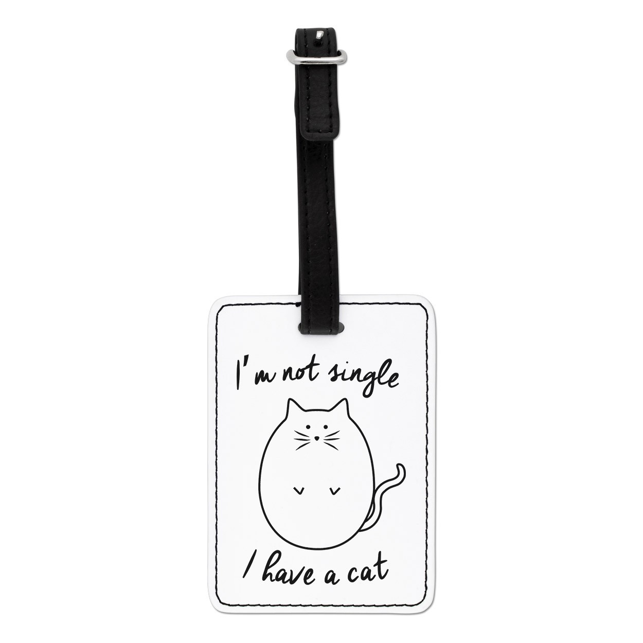 I'm Not Single I Have A Cat Visual Luggage Tag
