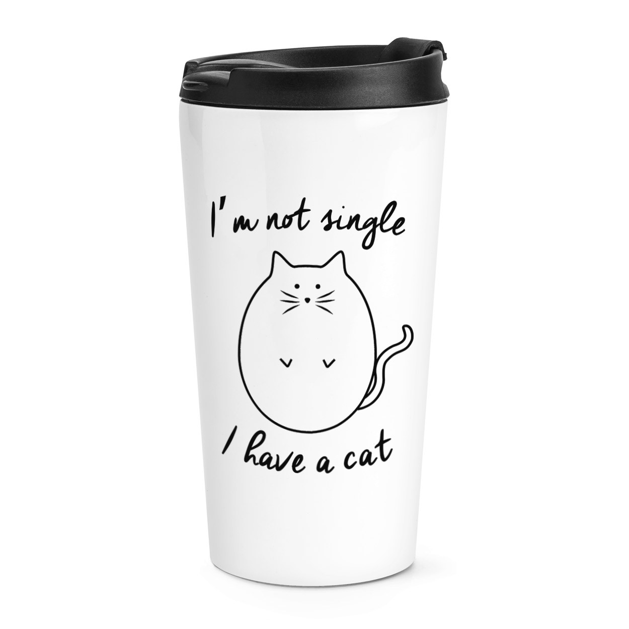 I'm Not Single I Have A Cat Travel Mug Cup