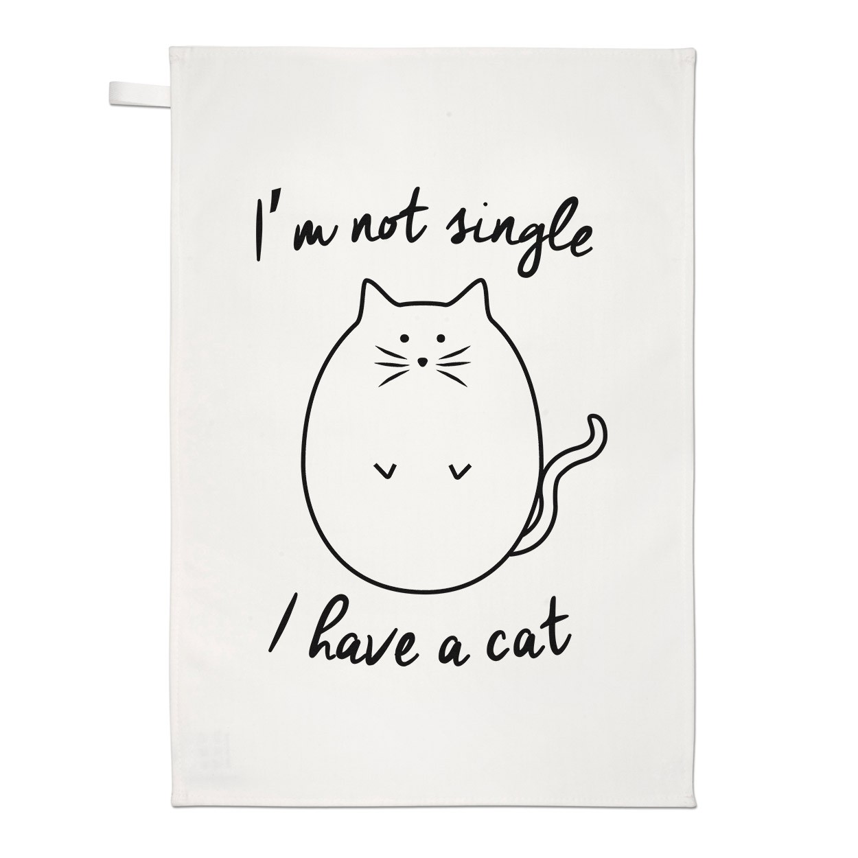 I'm Not Single I Have A Cat Tea Towel Dish Cloth