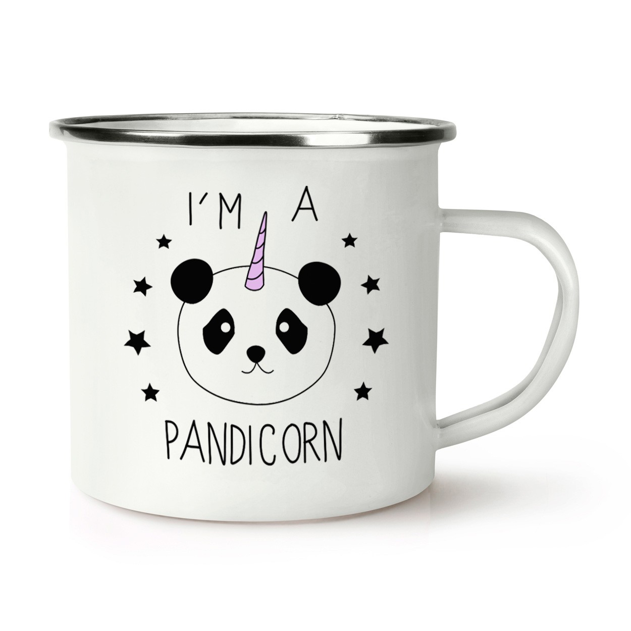 I'm A Pandicorn Unicorn Retro Enamel Mug Cup