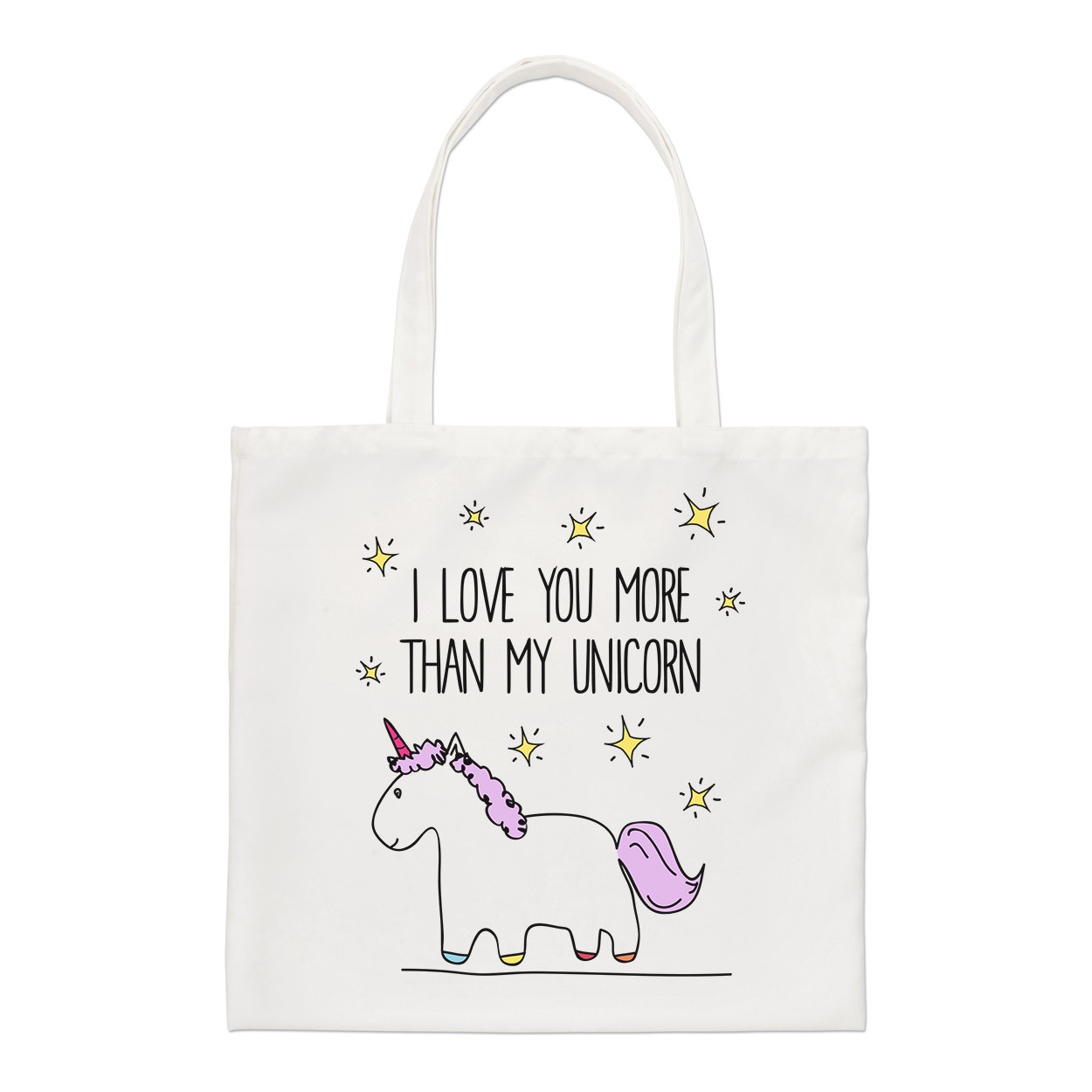 Lila I Love You More Than My Unicorn Regular Tote Bag