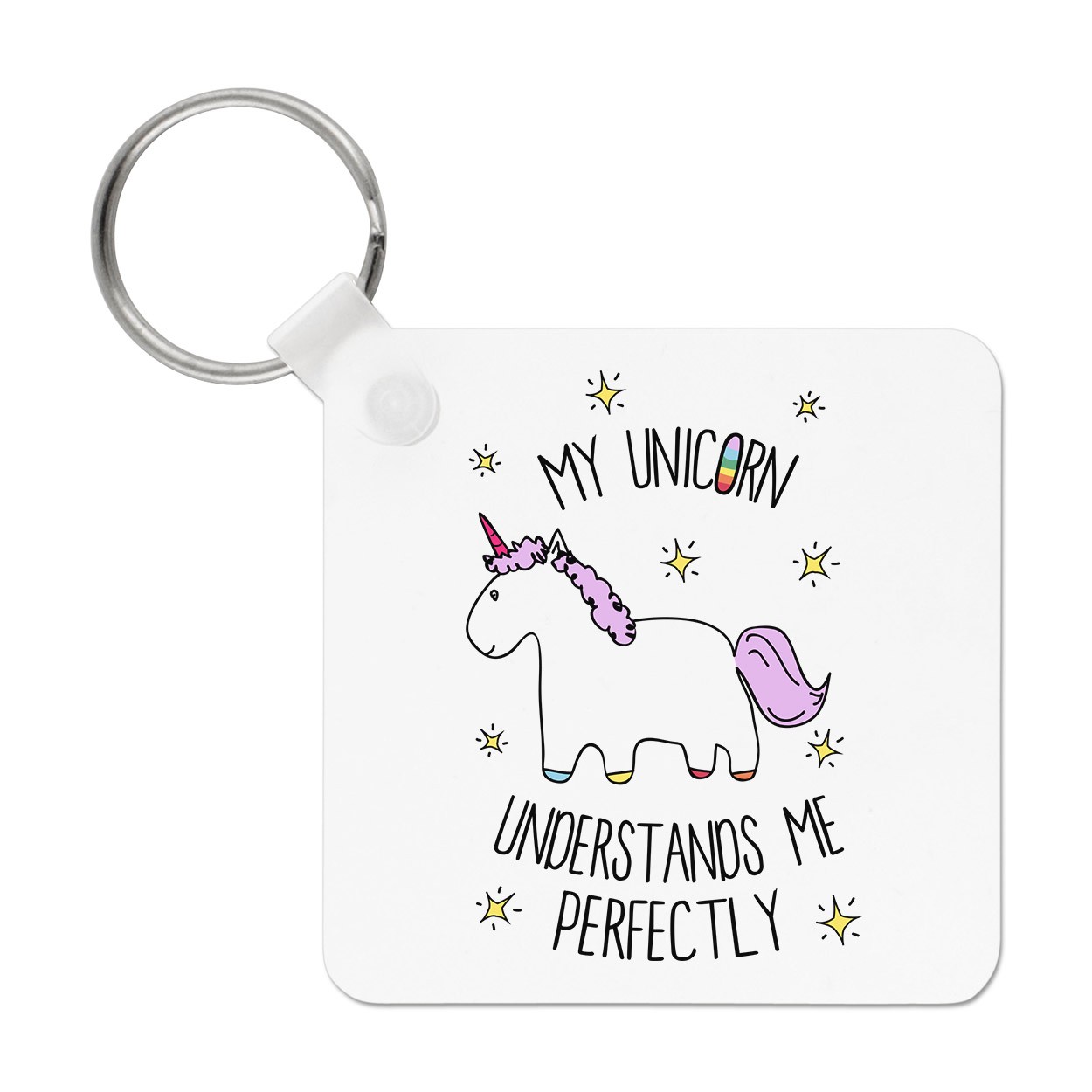 Lila My Unicorn Understands Me Keyring Key Chain