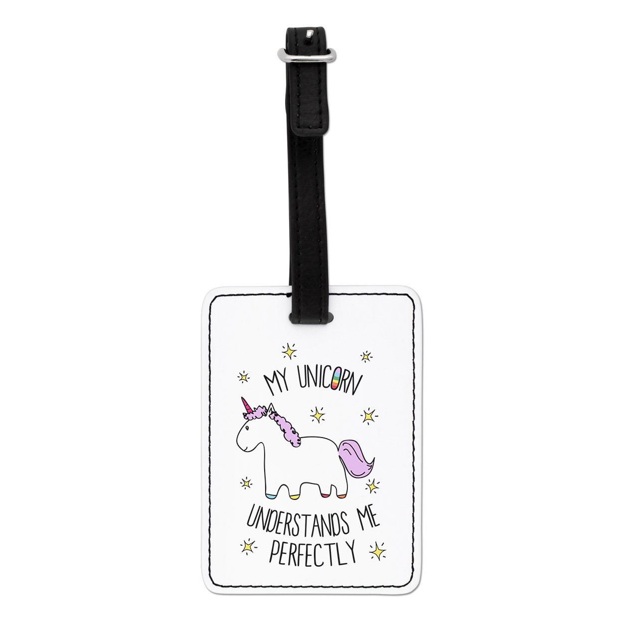 Lila My Unicorn Understands Me Visual Luggage Tag