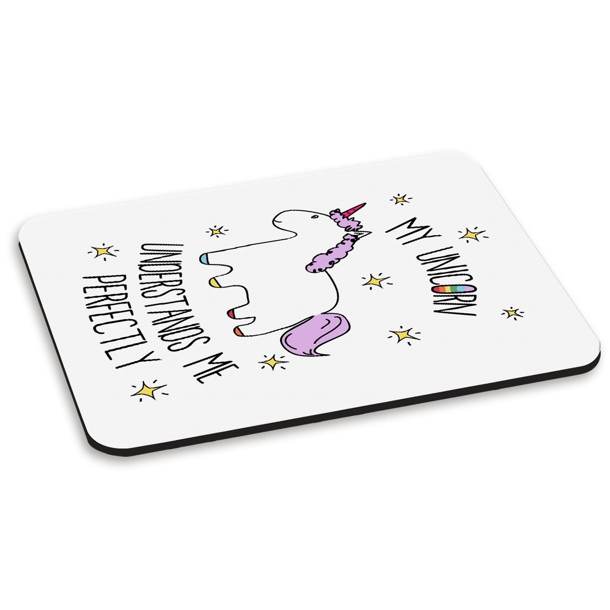 Lila My Unicorn Understands Me PC Computer Mouse Mat Pad