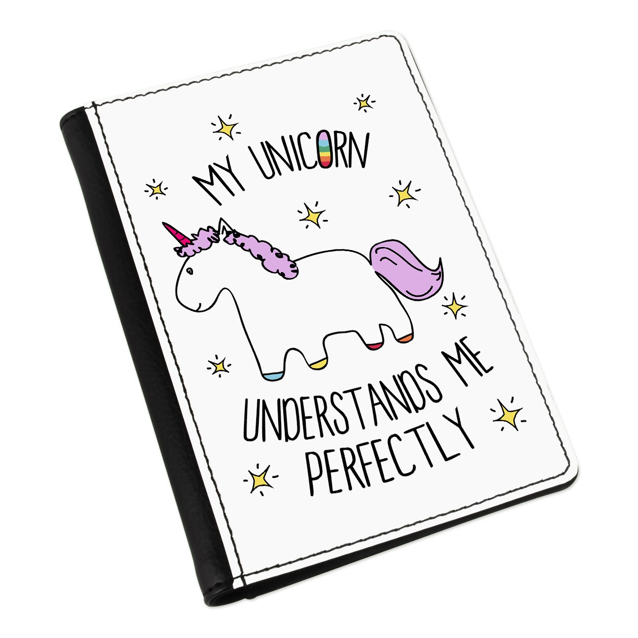 Lila My Unicorn Understands Me Passport Holder Cover