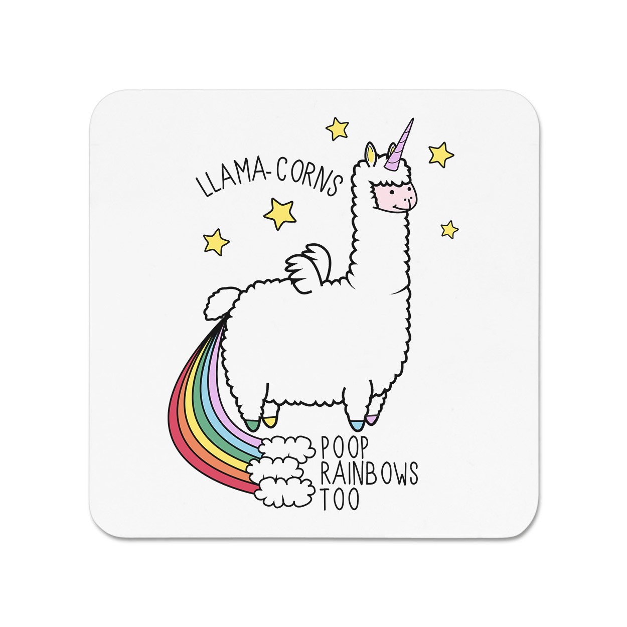 Llama-corns Poop Rainbows Too Fridge Magnet