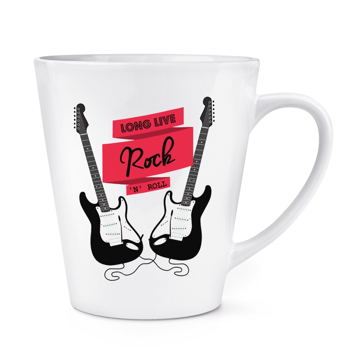 Long Live Rock N Roll Electric Guitar 12oz Latte Mug Cup