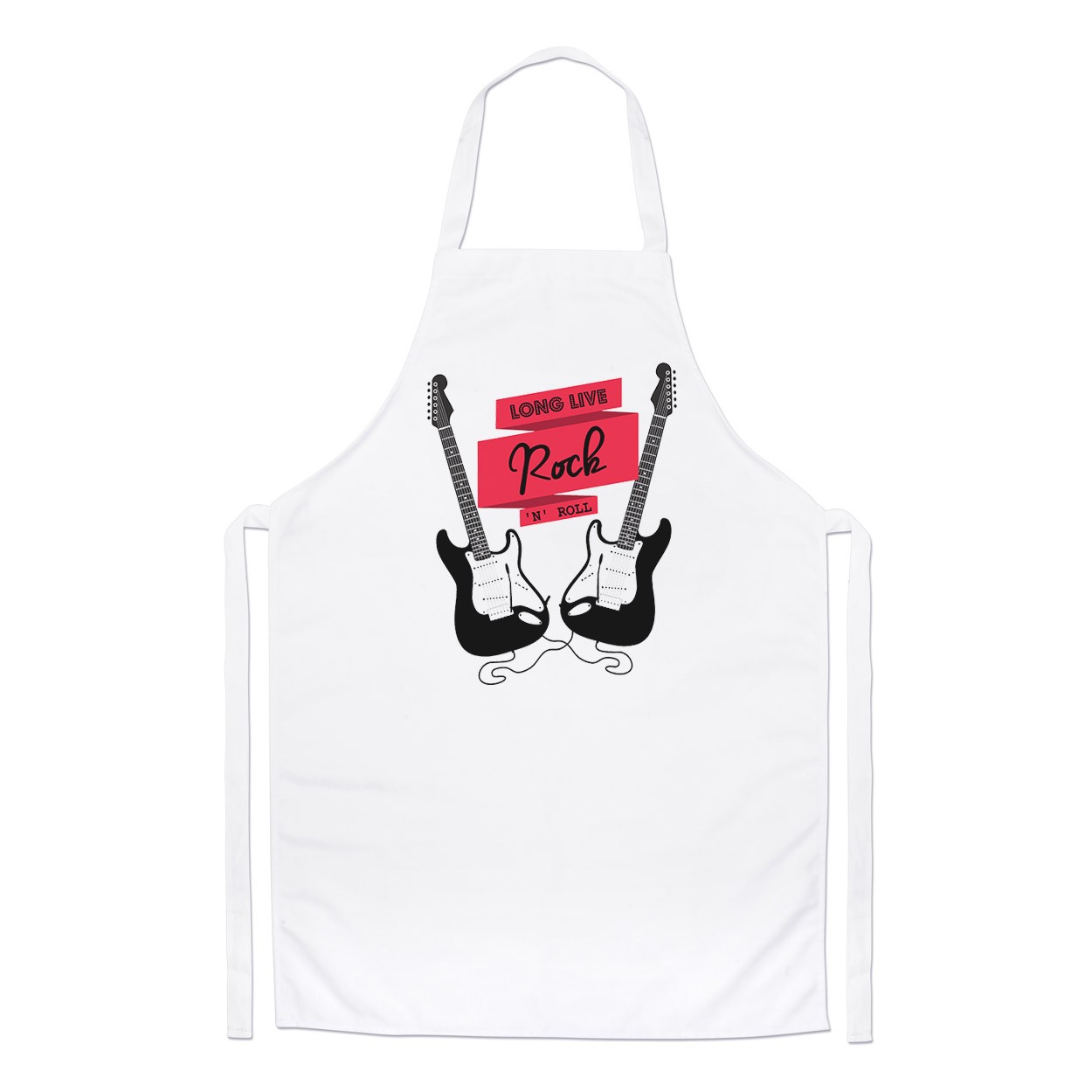 Long Live Rock N Roll Electric Guitar Chefs Apron