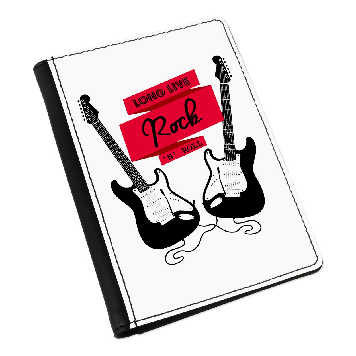 Long Live Rock N Roll Electric Guitar Passport Holder Cover