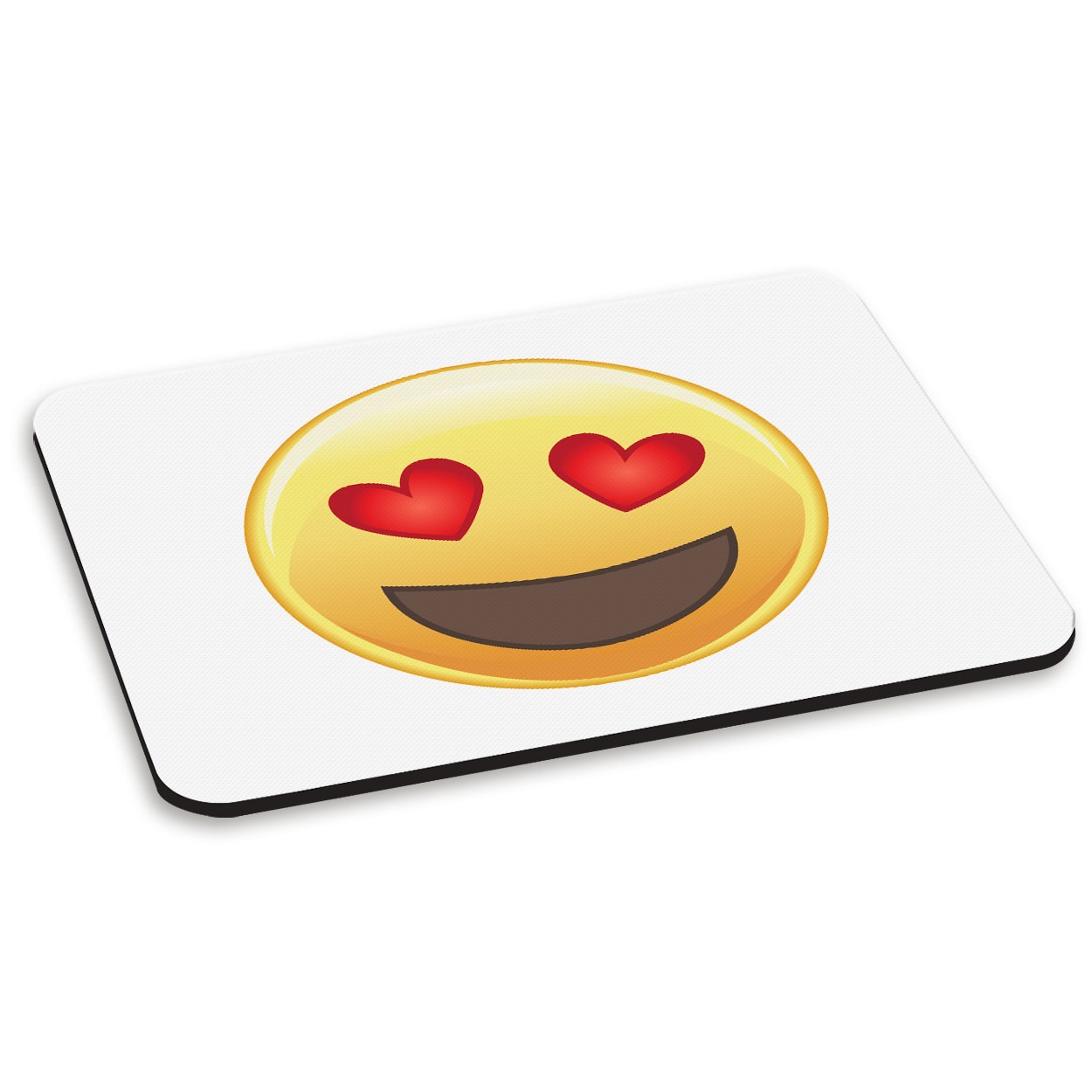Love Heart Eyed Emoji PC Computer Mouse Mat Pad