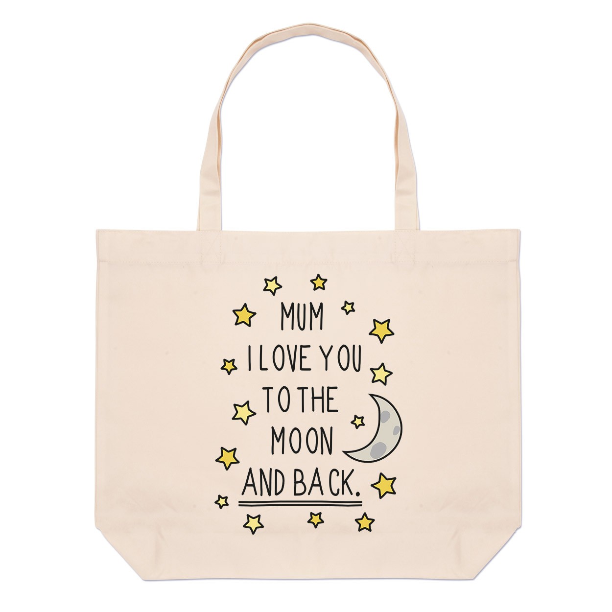 Mum I Love You To The Moon And Back Large Beach Tote Bag