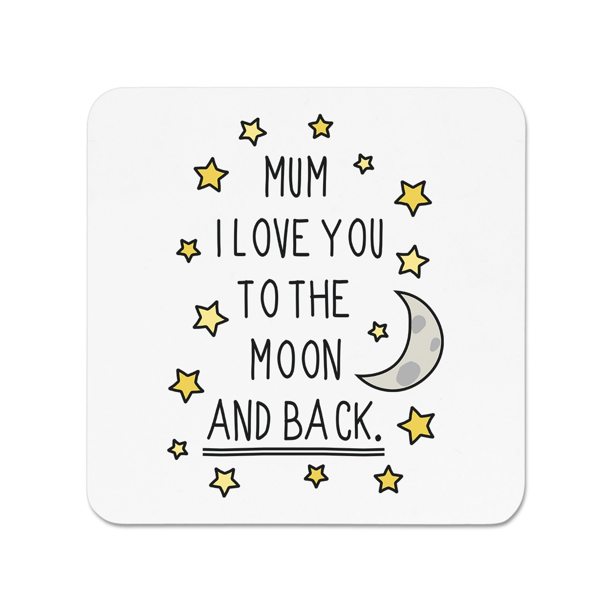 Mum I Love You To The Moon And Back Fridge Magnet