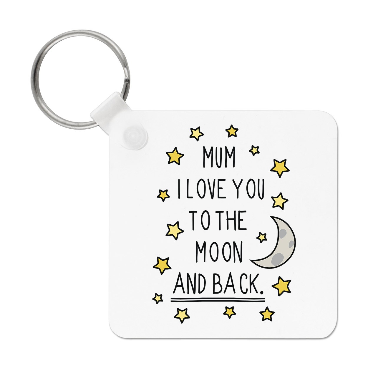 Mum I Love You To The Moon And Back Keyring Key Chain