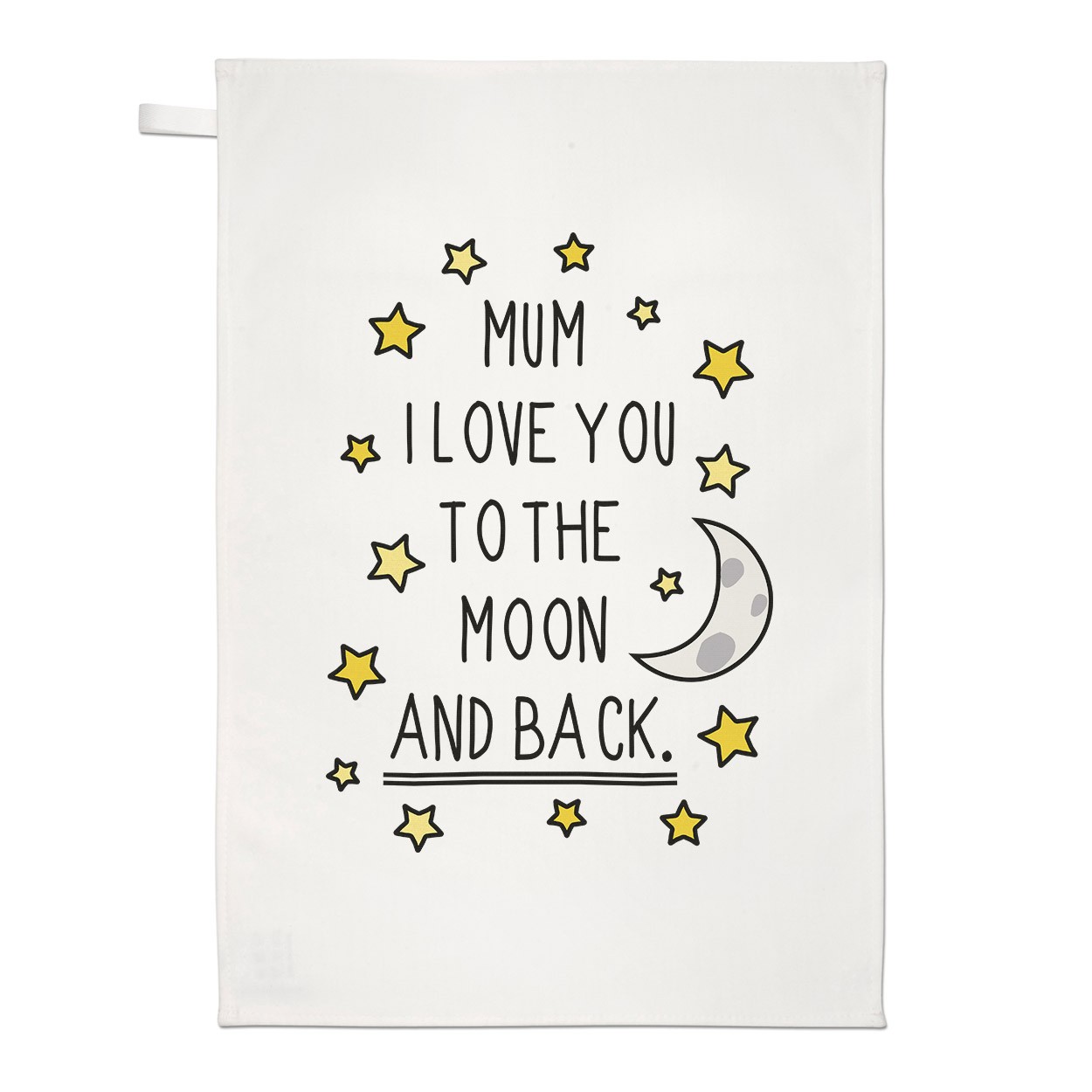 Mum I Love You To The Moon And Back Tea Towel Dish Cloth