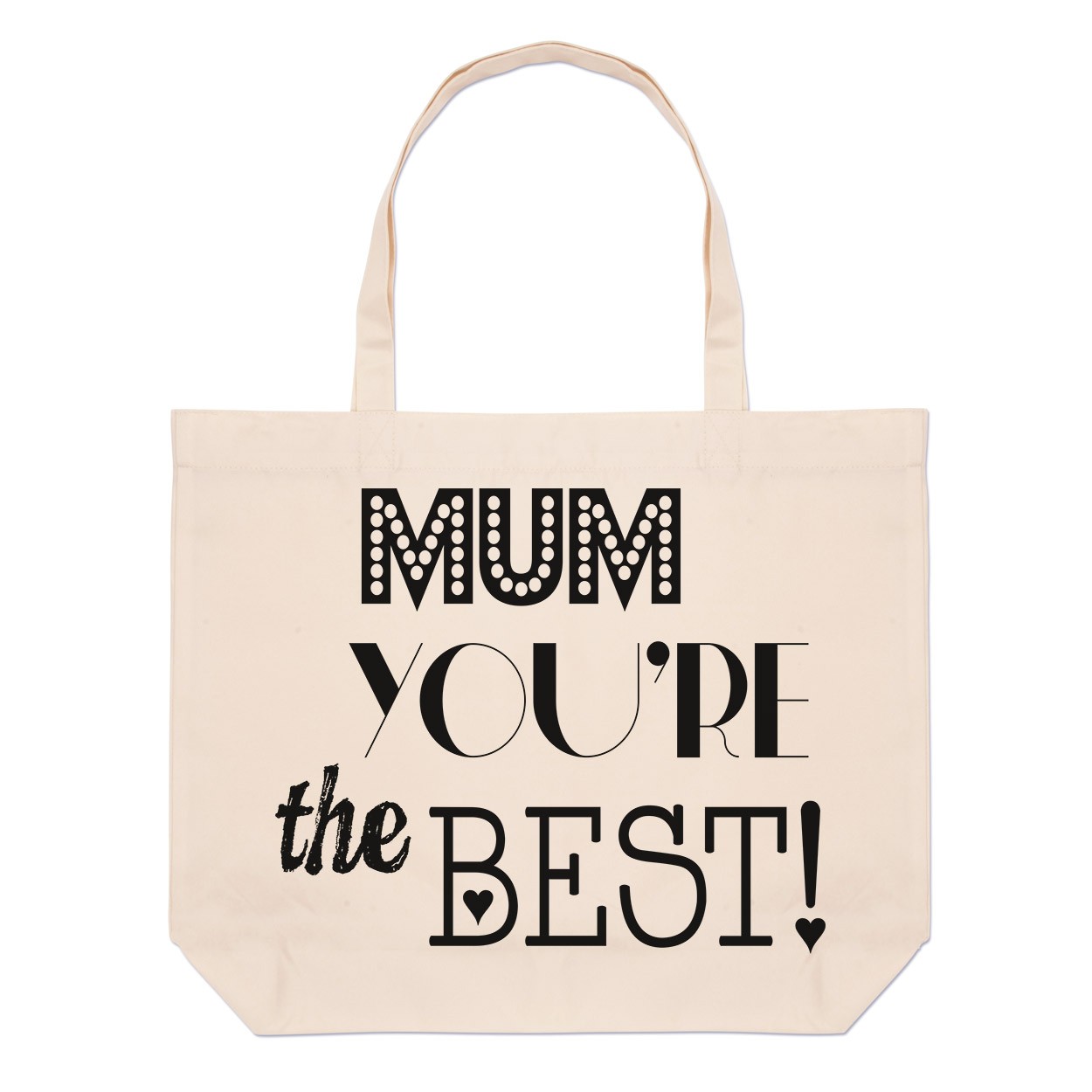 Mum You're The Best Large Beach Tote Bag