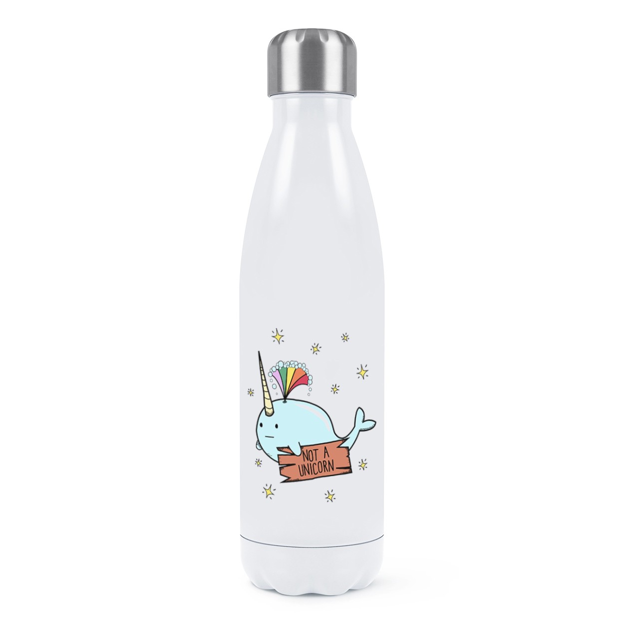 Narwhal Not A Unicorn Double Wall Water Bottle