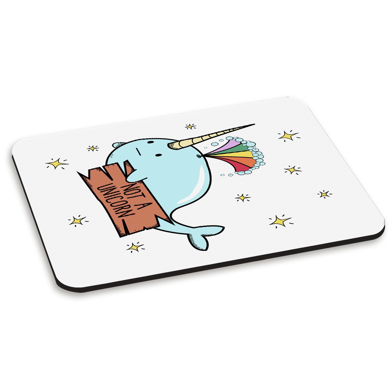 Narwhal Not A Unicorn PC Computer Mouse Mat Pad