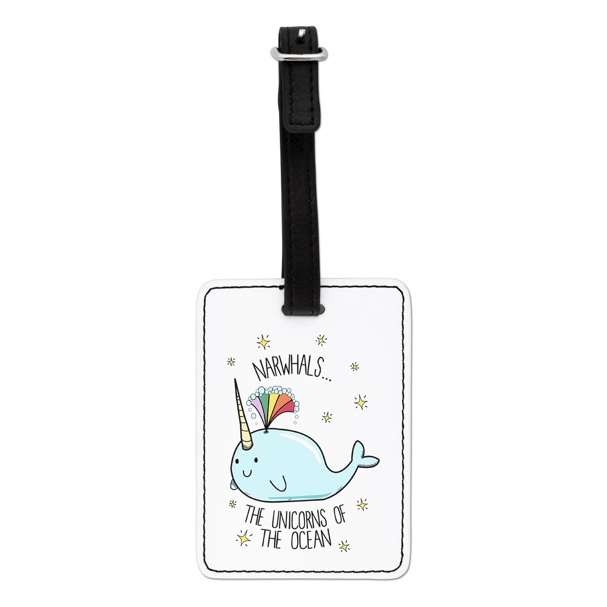 Narwhals The Unicorns Of The Ocean Visual Luggage Tag