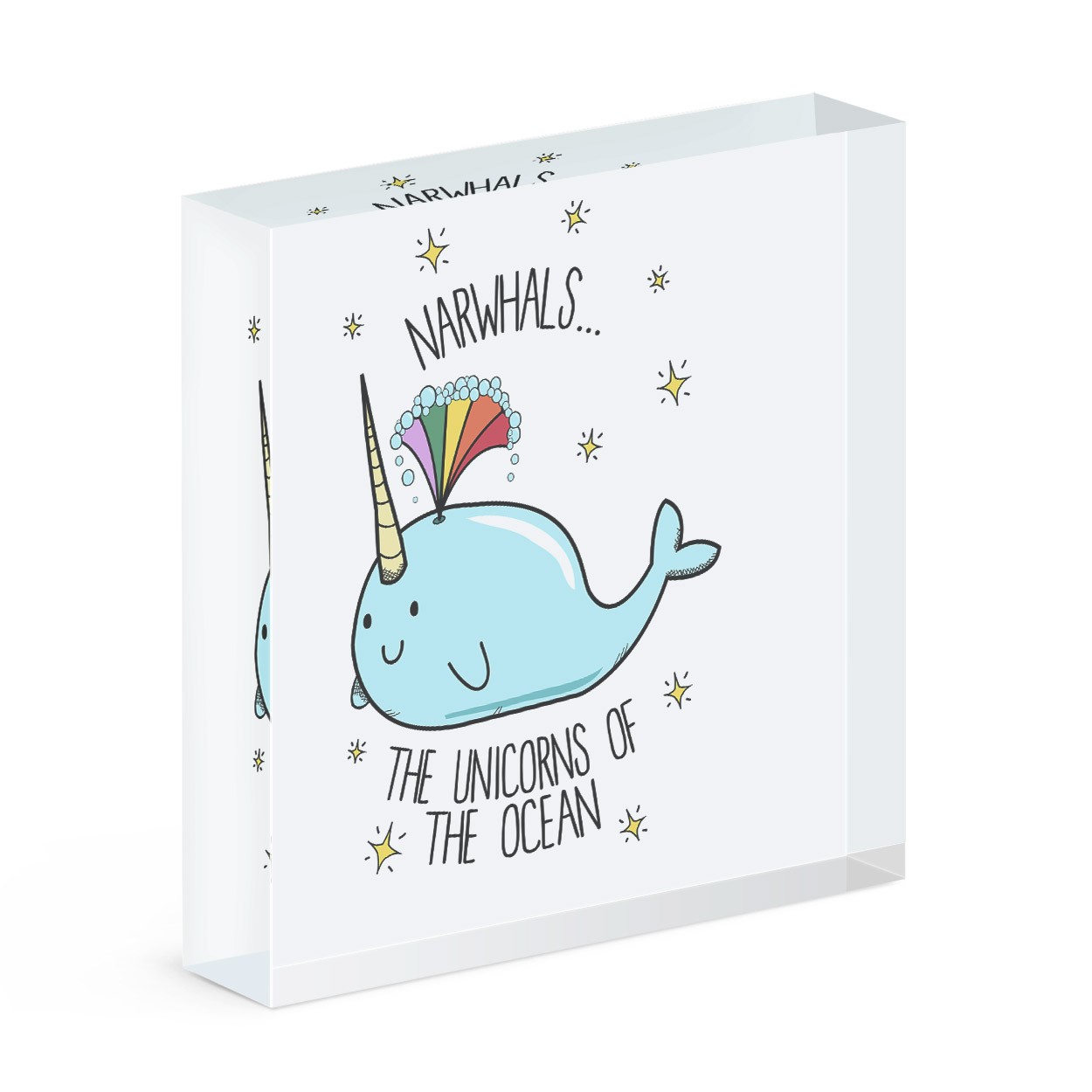 Narwhals The Unicorns Of The Ocean Acrylic Block