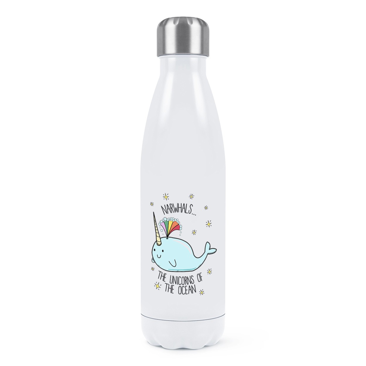 Narwhals The Unicorns Of The Ocean Double Wall Water Bottle