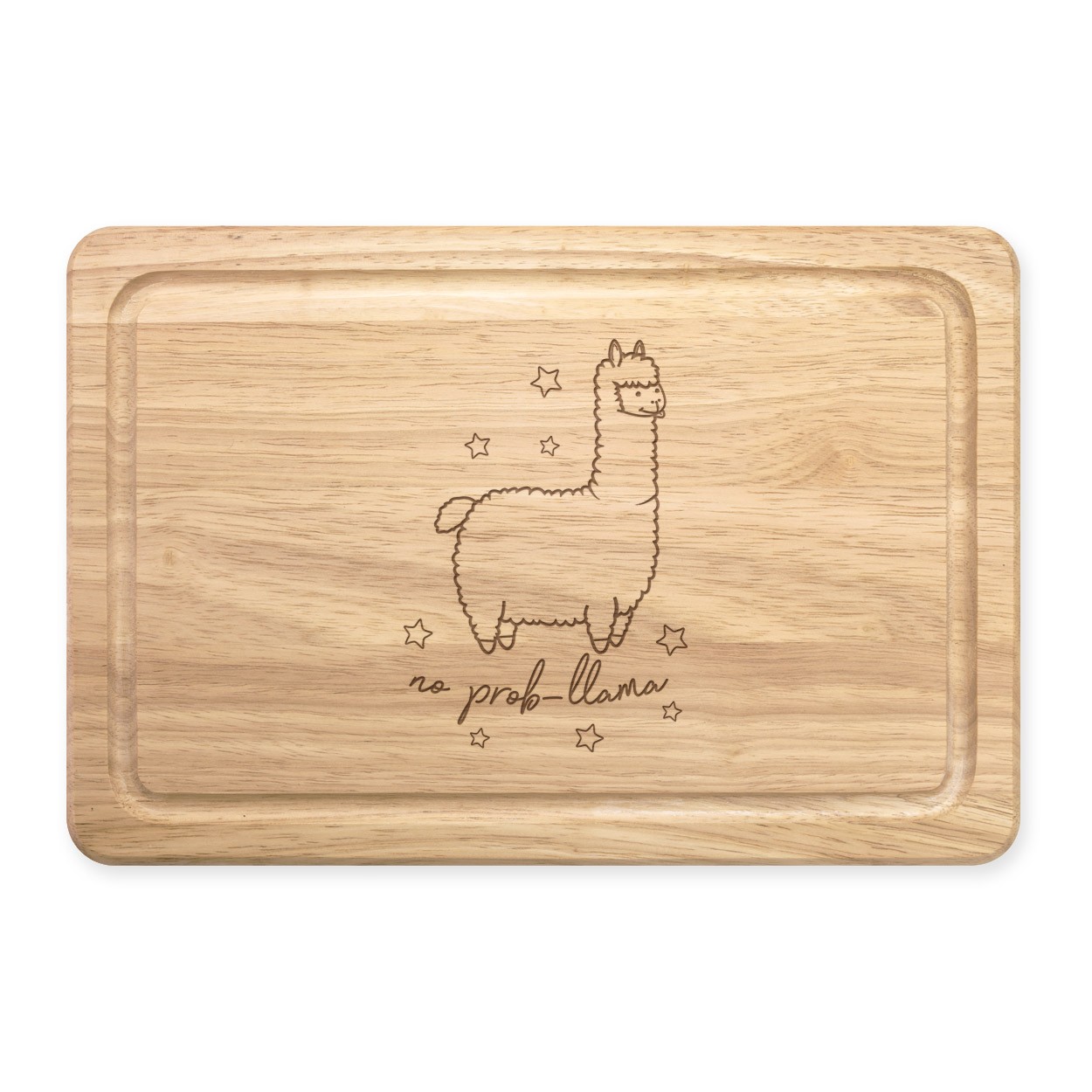 No Prob-Llama Rectangular Wooden Chopping Board