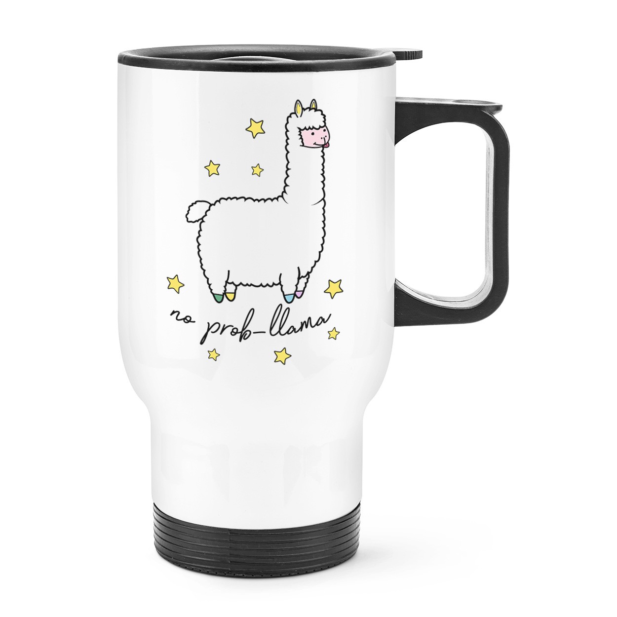 No Prob-Llama Travel Mug Cup With Handle