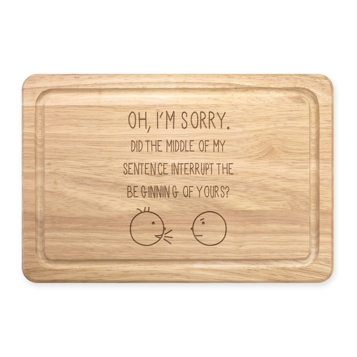 Oh I'm Sorry Quote Rectangular Wooden Chopping Board