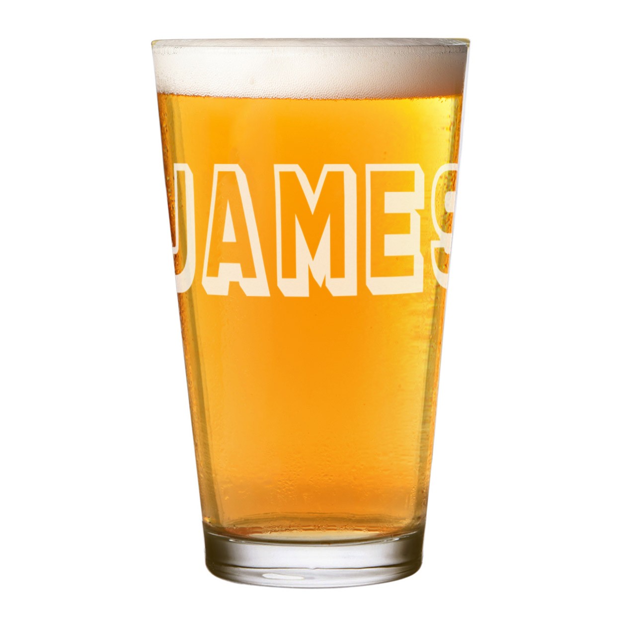 Personalised Pint Glass Shaker Wrap Outline Top Any Name Craft Beer Cider Custom