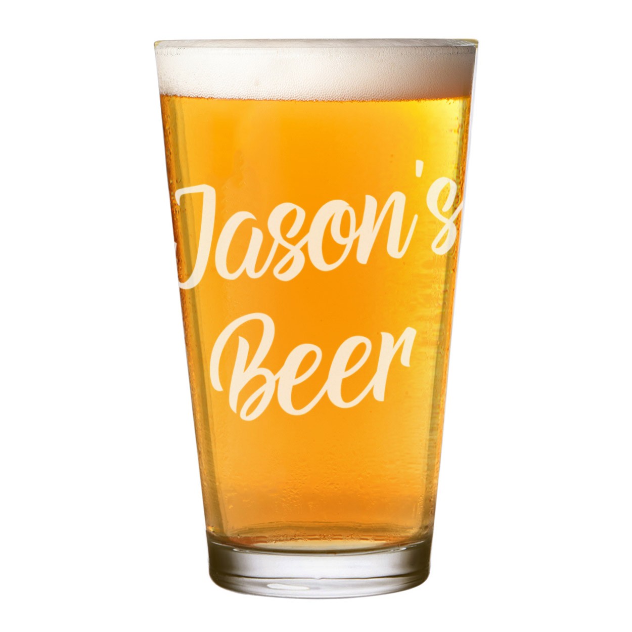 Personalised Pint Glass Shaker Beer Script Any Name Craft Beer Cider Custom